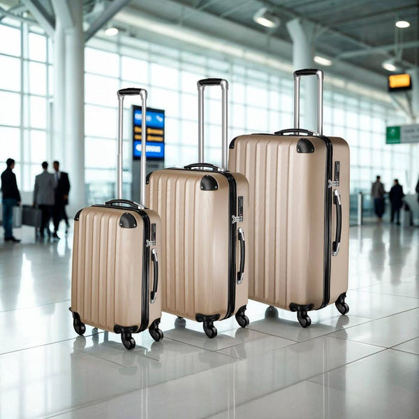 Reisekofferset Hartschale, beige