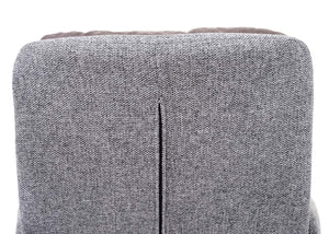 6x Esszimmerstuhl Küchenstuhl drehbar Stoff/Textil hellgrau-grau mit Armlehne