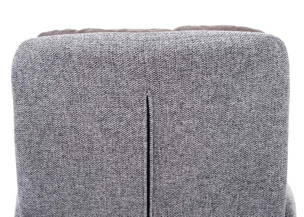 6x Esszimmerstuhl Küchenstuhl drehbar Stoff/Textil hellgrau-grau mit Armlehne