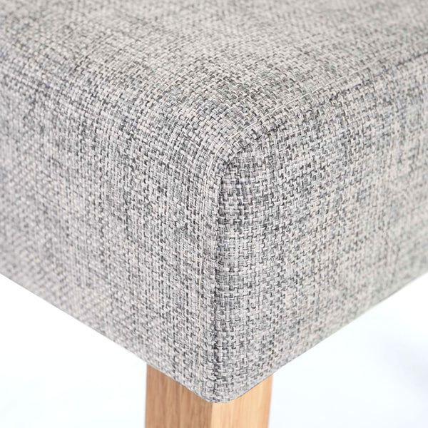 6x Esszimmerstuhl Stoff/Textil grau helle Beine