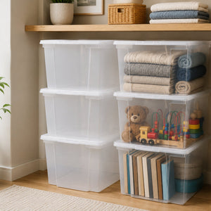 6x Aufbewahrungsbox 30L mit Deckel