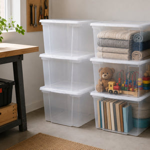 6x Aufbewahrungsbox 30L mit Deckel