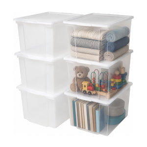 6x Aufbewahrungsbox 30L mit Deckel