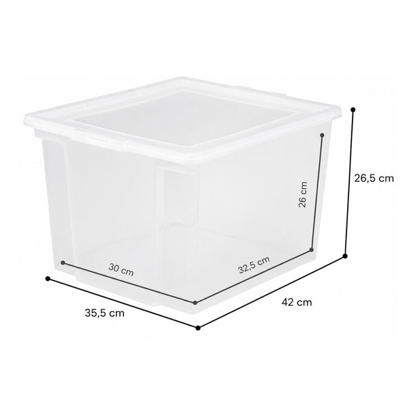 6x Aufbewahrungsbox 30L mit Deckel