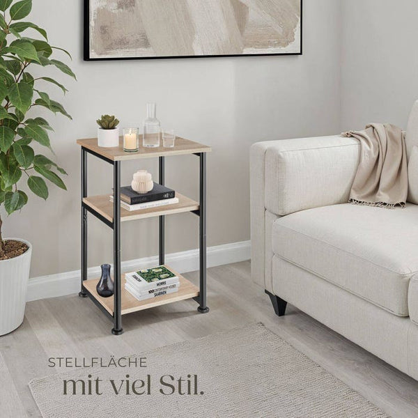 Beistelltisch Memphis 34x30x59cm Industrial Holz hell, Eiche Sonoma