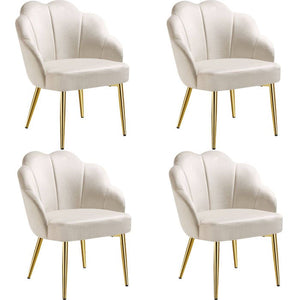 Cocktailsessel Hellen créme/gold 4er Set