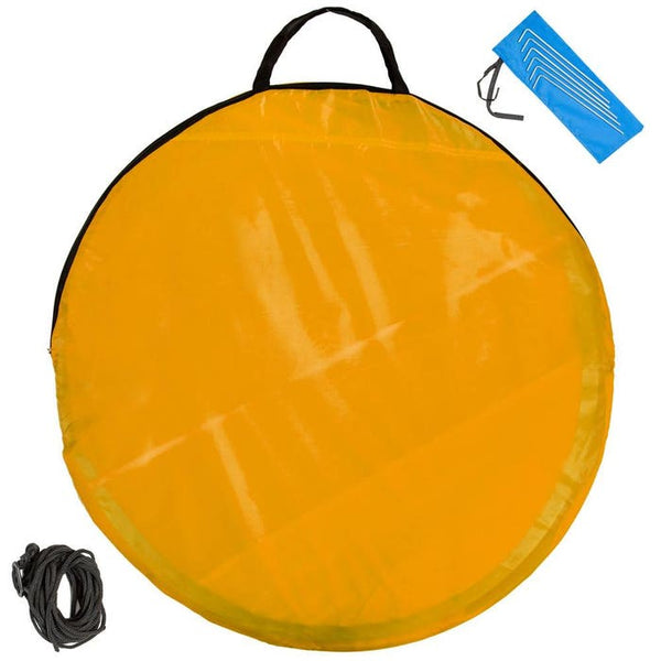 Pop-up beach shelter, blue/orange