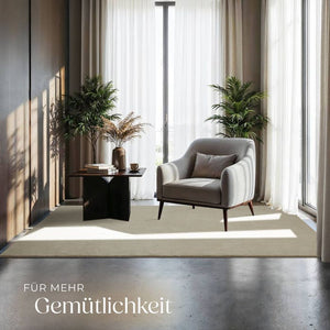 Tapis à poils courts Soft Zone beige 120 x 170 cm 