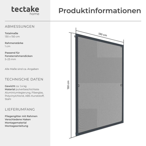 Fliegengitter mit Aluminiumrahmen