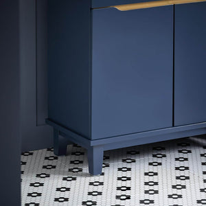 Waschbeckenunterschrank | Badschrank | Waschtisch | Blau | BZR113-B