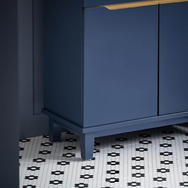 Waschbeckenunterschrank | Badschrank | Waschtisch | Blau | BZR113-B