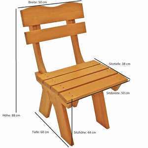 4-teilig Garnitur Sitzgruppe FREITAL 150cm, Kiefer imprägniert