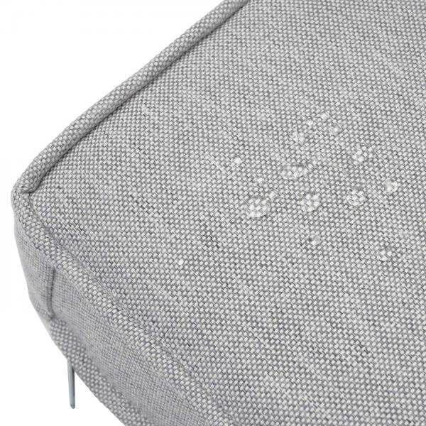 Gartengarnitur HWC-G28, Sitzgruppe Lounge-Set, Akazie Holz halbrundes Rattan verstellbar MVG ~ grau, Kissen hellgrau