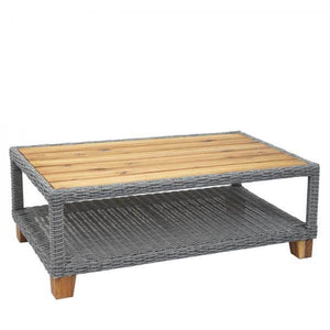 Gartengarnitur HWC-G28, Sitzgruppe Lounge-Set, Akazie Holz halbrundes Rattan verstellbar MVG ~ grau, Kissen hellgrau