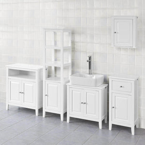 Waschbeckenunterschrank Weiss Badezimmerschrank | Landhaus | FRG202-W