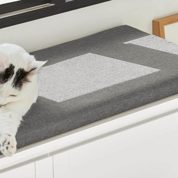 Katzenhaus mit Katzennäpfe | Tierhaus | Schuhbank mit Katzenhaus | Weiss FSR136-W
