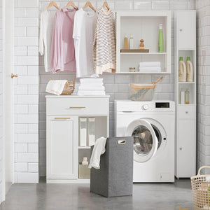 Wäscheschrank | Wäschesammler | Badschrank Weiss BZR66-W