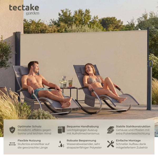 Seitenmarkise beige 300 x 160 cm
