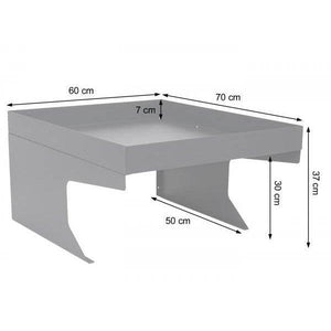 Mähroboter-Garage mit Pflanzkasten HWC-G60, Dach Unterstand für Rasenmäher, Metall 37x60x70cm ~ braun