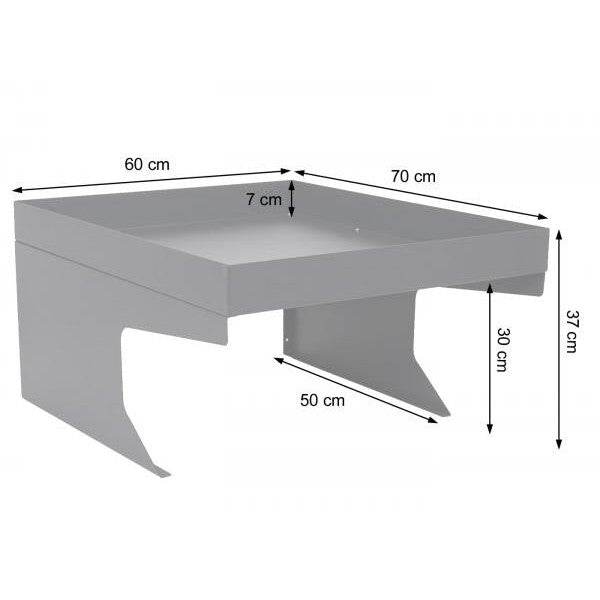 Mähroboter-Garage mit Pflanzkasten Dach Unterstand für Rasenmäher, Metall 37x60x70cm ~ Edelstahl