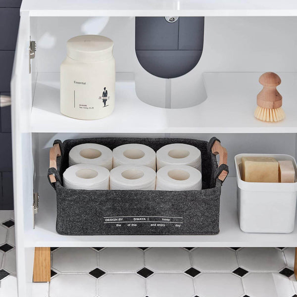 Waschbeckenunterschrank | Badschrank | Waschtisch | Unterschrank Weiss BZR92-W
