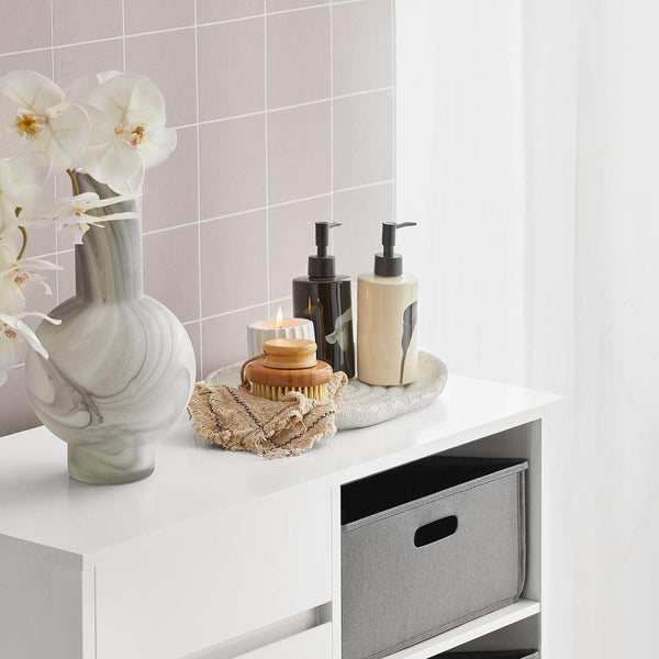 Wäscheschrank Wäschesammler Wäschekorb Badezimmerschrank Weiss BZR77-W