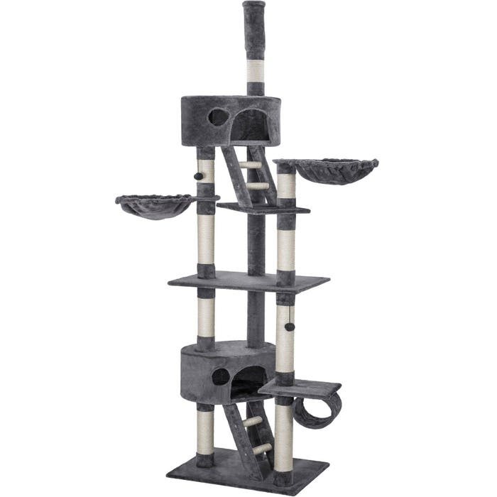 Arbre à chat Hansi, 260 cm, gris
