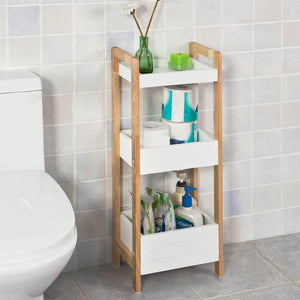 Badregal kleines Regal Aufbewahrungsregal Weiss FRG226-WN