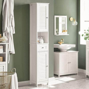 Bad Hochschrank | Badschrank | Badregal Weiss