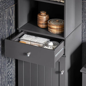 Bad Hochschrank | Badschrank | Badregal Dunkelgrau | BZR17-DG