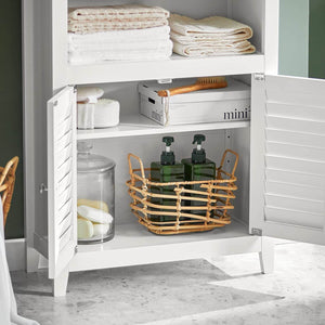 Badkommode | Badzimmerschrank | Flurschrank Weiss BZR13-W