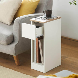 Nachttisch mit Schublade | Couchtisch | Sofatisch | Beistelltisch | FBT111-WN