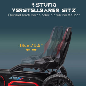 Go Kart Pedal Go Kart Rückwärts-uns Vorwärtsgang Rot +Schwarz
