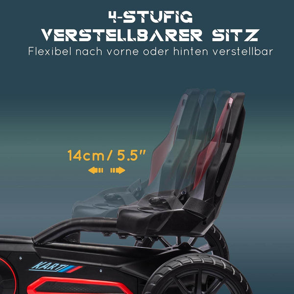 Go Kart Pedal Go Kart Rückwärts-uns Vorwärtsgang Rot +Schwarz