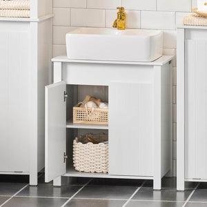 Waschbeckenunterschrank Badschrank Waschtisch Weiss BZR101-W