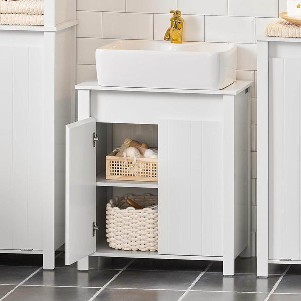 Waschbeckenunterschrank Badschrank Waschtisch Weiss BZR101-W