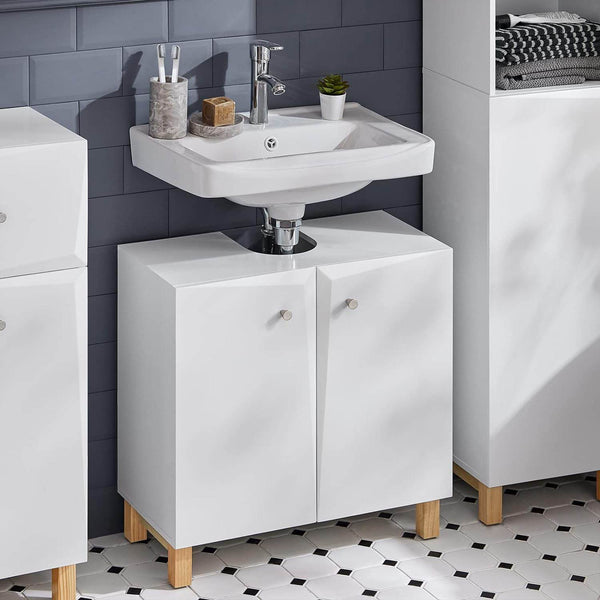 Waschbeckenunterschrank | Badschrank | Waschtisch | Unterschrank Weiss BZR92-W