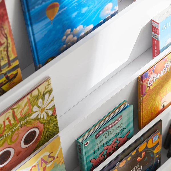 Kinderbücherregal Zeitungsständer Aufbewahrungsregal für Kinder KMB32-W