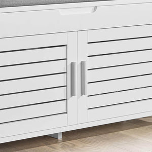 Garderobenbank | Sitzbank | Dielenbank | Schuhbank Weiss FSR102-W