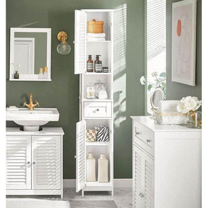 Bad Hochschrank | Badschrank | Badregal Weiss