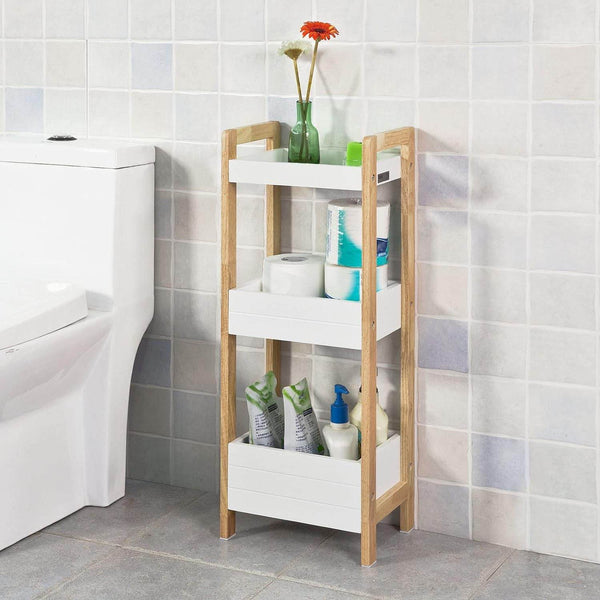Badregal kleines Regal Aufbewahrungsregal Weiss FRG226-WN