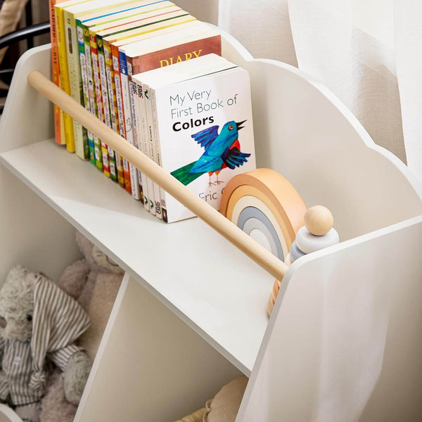 Kinderbücherregal Aufbewahrungsregal Montessori Regal Weiss