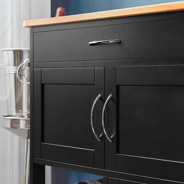 Servierwagen | Küchenschrank | Küchenwagen Schwarz