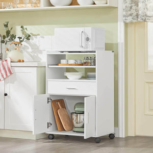 Küchenschrank | Mikrowellenschrank | Rollschrank Weiss FSB09-W