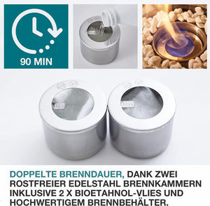TOM Bioethanol Tischkamin 14tlg. Plus Geschenk