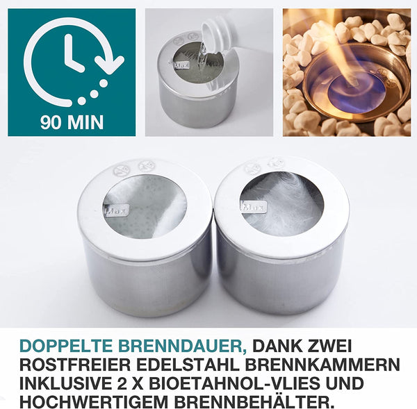 TOM Bioethanol Tischkamin 14tlg. Plus Geschenk
