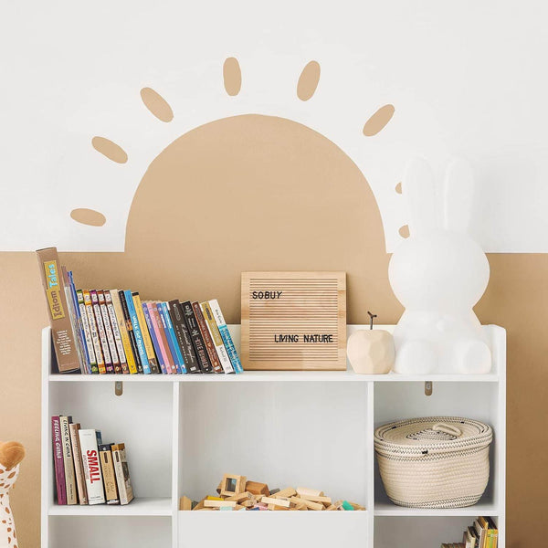 Kinderbücherregal | Spielzeugtruhe | Aufbewahrungsregal für Kinder | Weiss KMB55-W