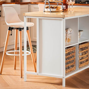 Kücheninsel | Sideboard | Küchenschrank | Kommode | Bartisch | Weiss-Natur