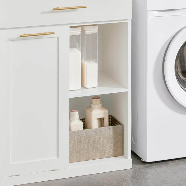 Wäscheschrank | Wäschesammler | Badschrank Weiss BZR66-W