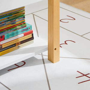 Kinderbücherregal | Spielzeugregal | Aufbewahrungsregal für Kinder | KMB35-W